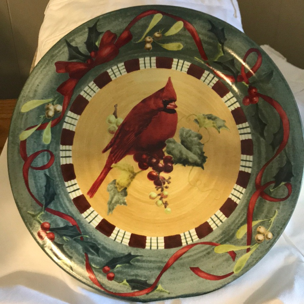 Lenox Winter Greetings Cardinal Dinner Plate